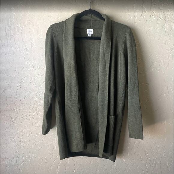 J.Crew Re-Imagined‎ Green Shawl Collar Cardigan Sweater - Size XS - Picture 2 of 9